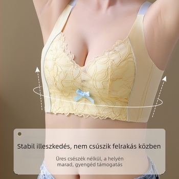 Csipkés formázó melltartó kismellre: emelést ad, oldalsó tartást biztosít, állítható pántok.
