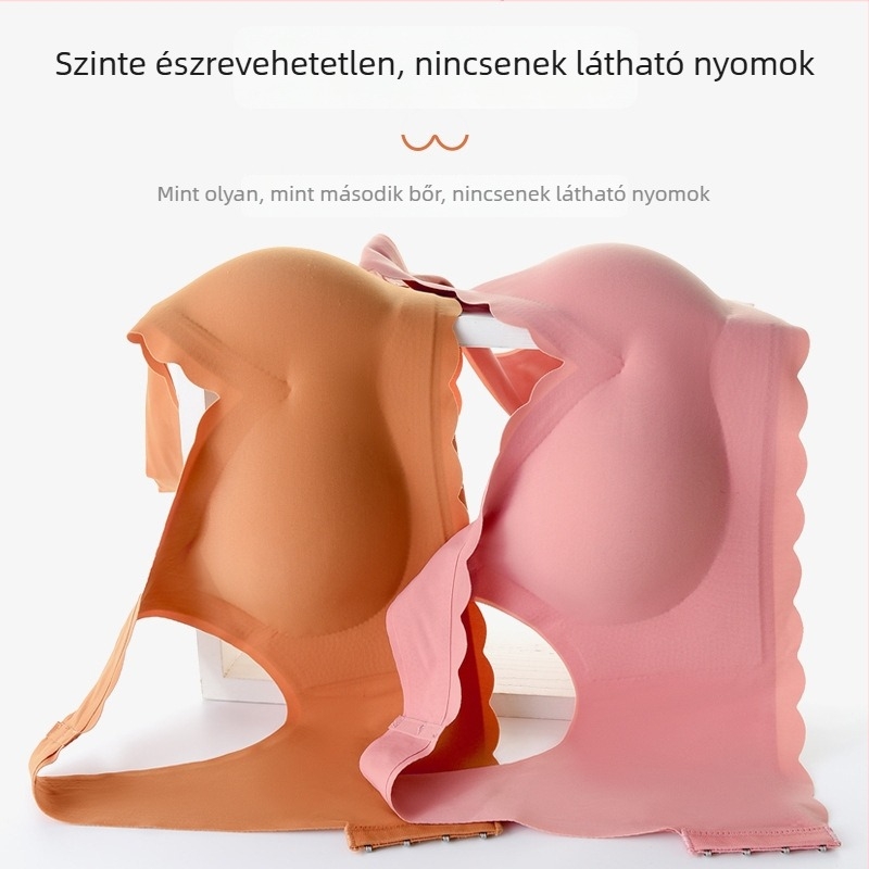 Sima, plusz méretű, vezeték nélküli alakformáló sportmelltartó top, vékony push-up, állítható