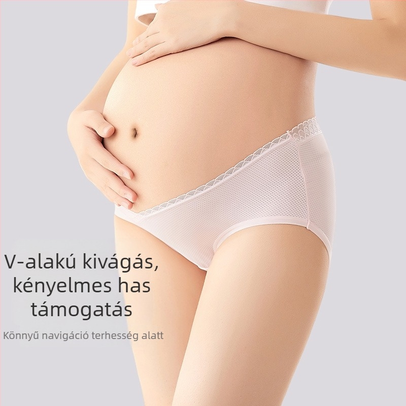 Anyasági varrás nélküli alacsony derekú rövidnadrág, lélegző pamut, gyorsan száradó ice silk