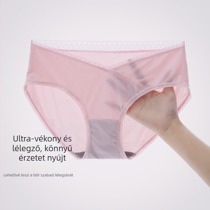 Anyasági varrás nélküli alacsony derekú rövidnadrág, lélegző pamut, gyorsan száradó ice silk