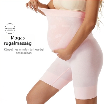 Nagy derekú terhességi leggings, varrás nélküli, hasi támasz, légáteresztő nylon anyag, 61-70d