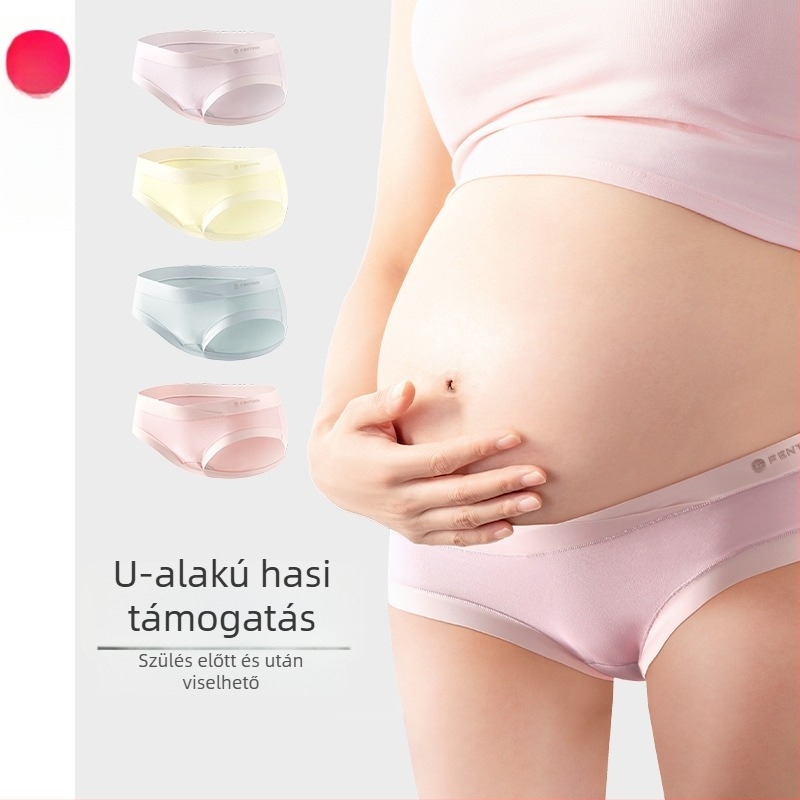 Anyasági fehérnemű alacsony derék, lélegző antibakteriális pamutanyag és hasi támasz (95–100% pamut)
