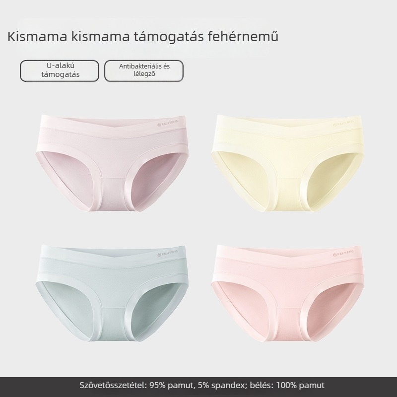 Anyasági fehérnemű alacsony derék, lélegző antibakteriális pamutanyag és hasi támasz (95–100% pamut)