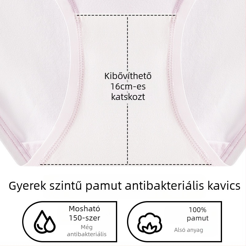 Kismama pamut alsónemű nőknek, középmagas derekú, antibakteriális, lélegző, 100% pamut ágyéki bélés