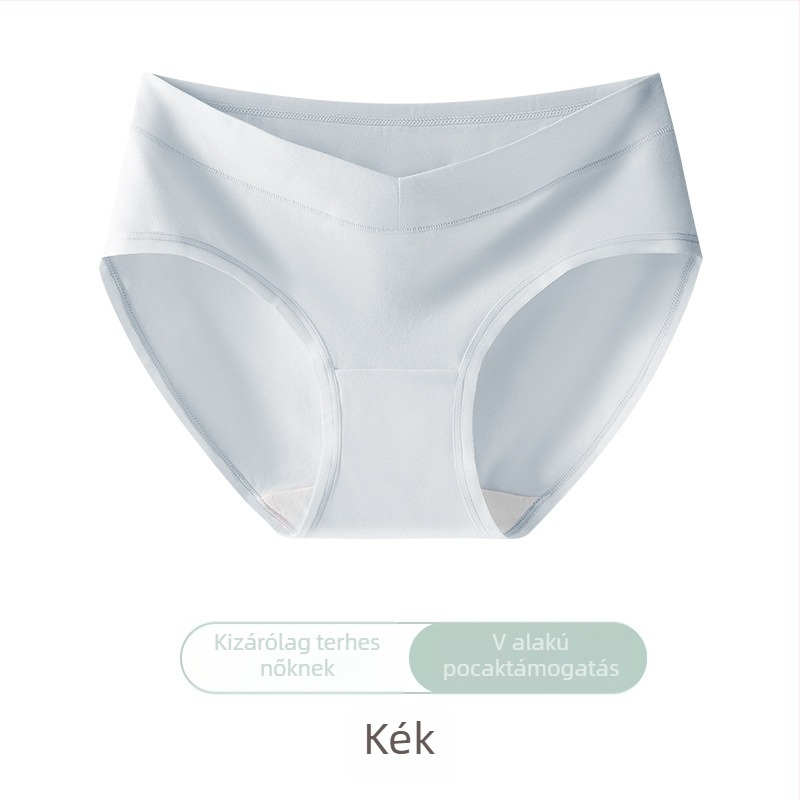Kismama pamut alsónemű nőknek, középmagas derekú, antibakteriális, lélegző, 100% pamut ágyéki bélés