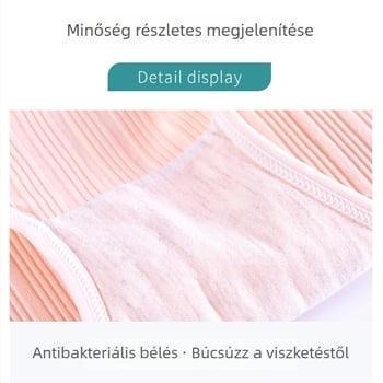 Szülési fehérnemű, légáteresztő pamut, magas derék, négy évszakos, csípőemelést támogató.