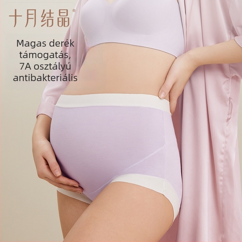 Terhes nőknek készült magas derekú bugyi tavasz–nyárra, vékony és lélegző; Regenerated cellulose fiber anyag; 100% pamut belső réteg