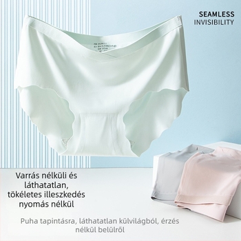 Kismama alsónemű alacsony derekú, Ice Silk anyagból, nylon 80-90%, 100% pamut az intim részben, kötött kivitel, terhesség korai és késői szakaszaira