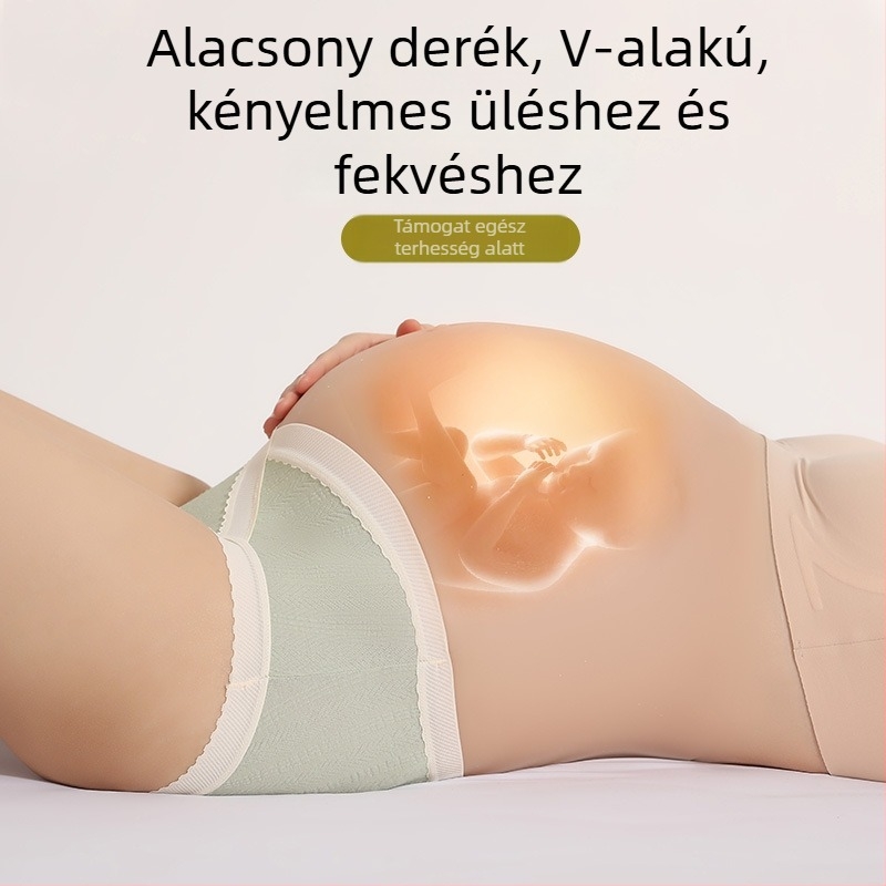 Anyasági fehérnemű – Pamut, varrat nélküli, alacsony derekú, lélegző, gát környéki rész 100% pamut
