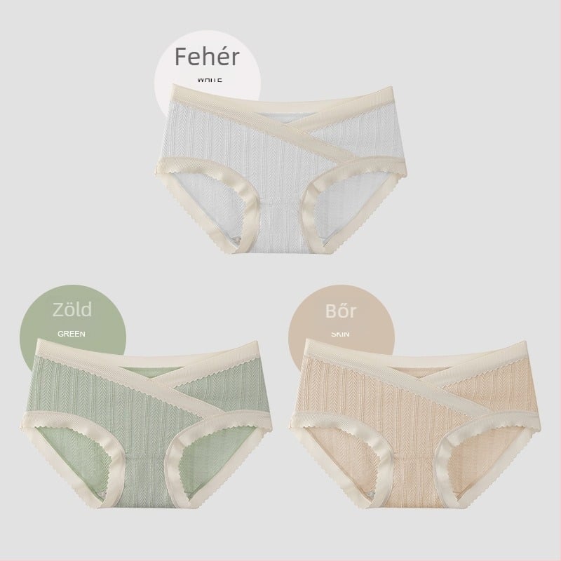 Anyasági fehérnemű – Pamut, varrat nélküli, alacsony derekú, lélegző, gát környéki rész 100% pamut