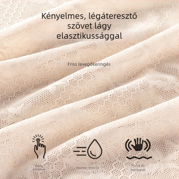 Női magas derékú, varrat nélküli formázó alsónemű, lélegző, antibakteriális, fenékemelés Jacquard csipével