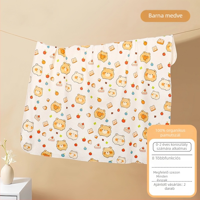 Újszülött csomagoló kendő 100% pamutból – súly legfeljebb 0,5 kg, testreszabható, rajzfilm stílusú