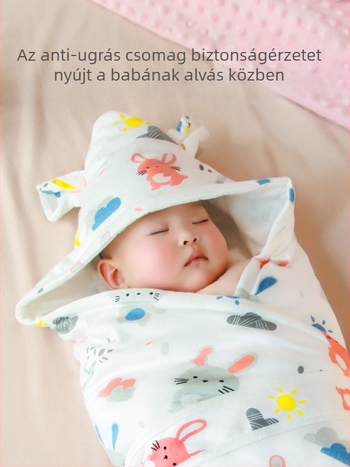 Candy Teddy babatakaró – 100% pamut, újszülötteknek, állatmintás, tavasz–ősz–tél