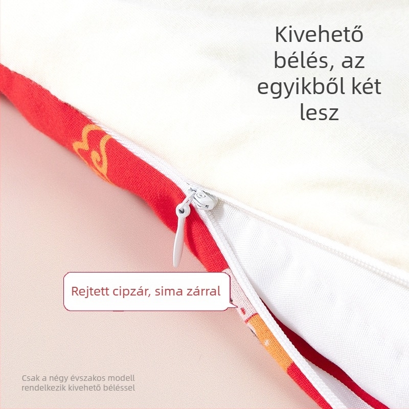 Ölelős babaszundikáló swaddle négy évszakos, 100% pamut, poliészter töltet, állat/rajzfilm minta, biztonsági osztály A