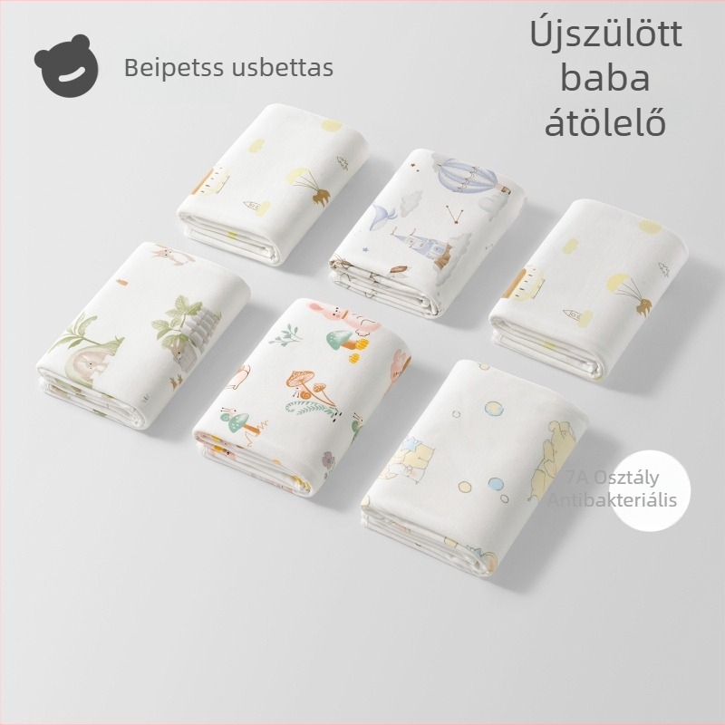 Újszülött swaddle wrap – Betides, 100% pamut, négy évszakos, állatmintás, 80 cm-ig