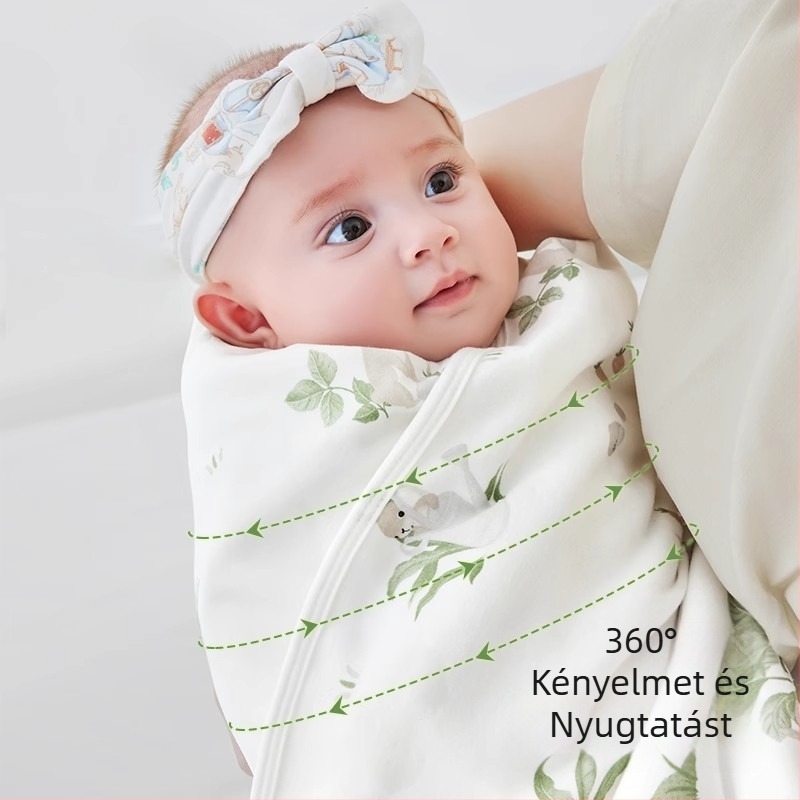 Újszülött swaddle wrap – Betides, 100% pamut, négy évszakos, állatmintás, 80 cm-ig
