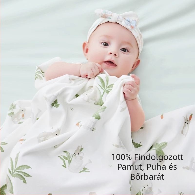 Újszülött swaddle wrap – Betides, 100% pamut, négy évszakos, állatmintás, 80 cm-ig