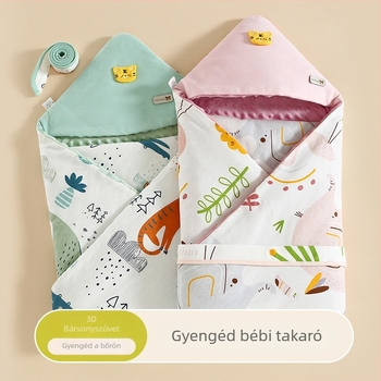 Újszülött babák számára készült quilt 100% pamutból, téli szezon, egyszerű dizájn, súly kevesebb mint 0,5 kg