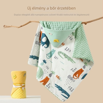 Újszülött babák számára készült quilt 100% pamutból, téli szezon, egyszerű dizájn, súly kevesebb mint 0,5 kg