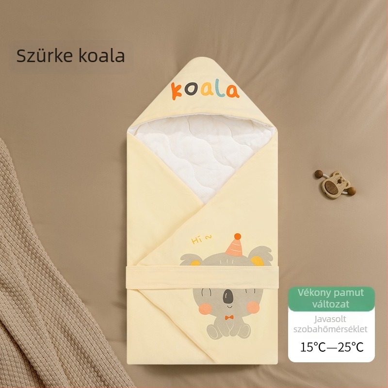Újszülött ölelő takaró, 95% tiszta pamut, töltet kémiai rost, alkalmas tavaszra, őszre és télre, 0–12 hónapos korú babák számára