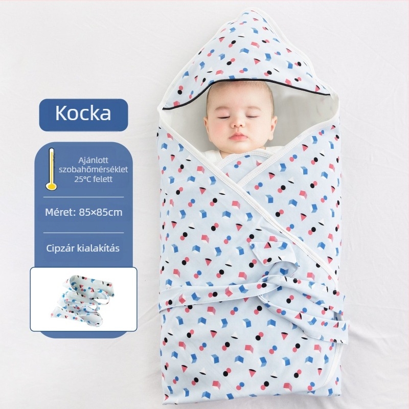 100% pamutú újszülött swaddle, osztály A, nyári könnyű, Cartoon mintázat, töltelék nélkül