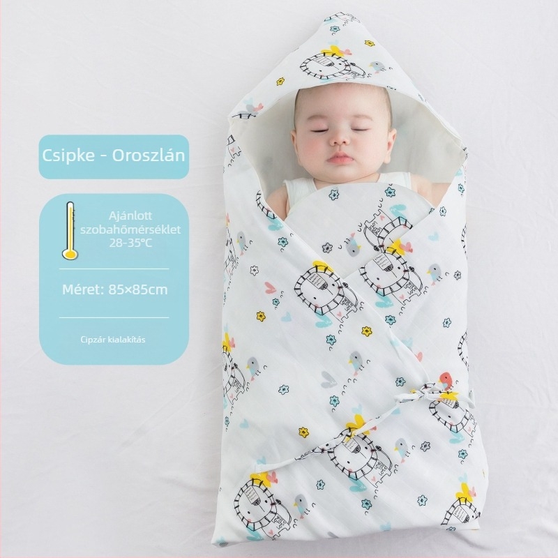 100% pamutú újszülött swaddle, osztály A, nyári könnyű, Cartoon mintázat, töltelék nélkül