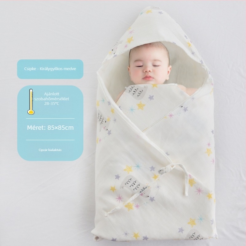 100% pamutú újszülött swaddle, osztály A, nyári könnyű, Cartoon mintázat, töltelék nélkül