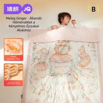 Baba pléd poliészter töltettel, kötött pamut anyag, 0,55–1,0 kg, tavasz-ősz szezon, 1–2 éves korosztálynak