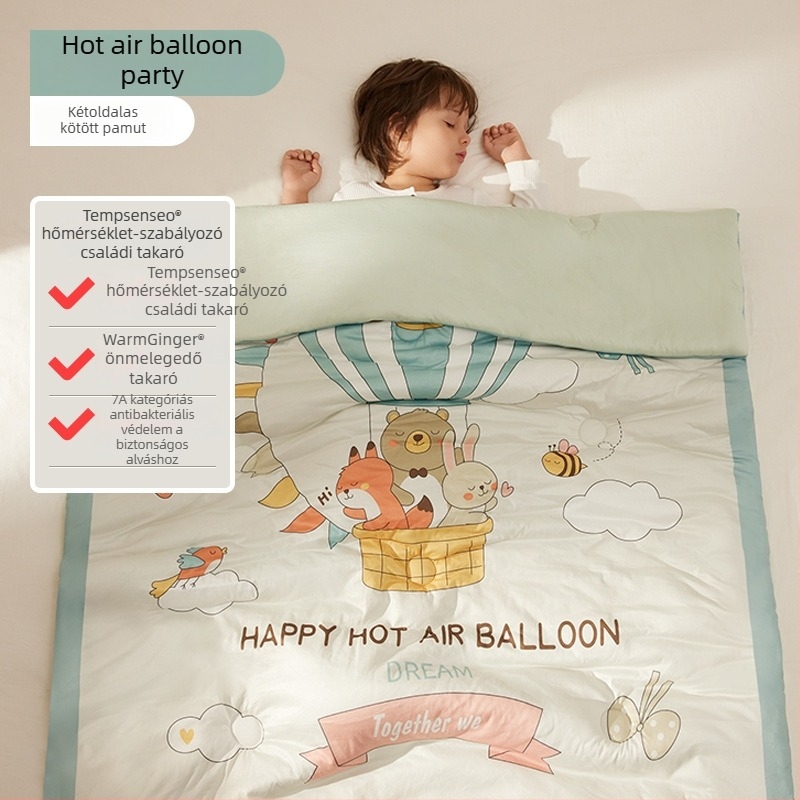 Baba pléd poliészter töltettel, kötött pamut anyag, 0,55–1,0 kg, tavasz-ősz szezon, 1–2 éves korosztálynak