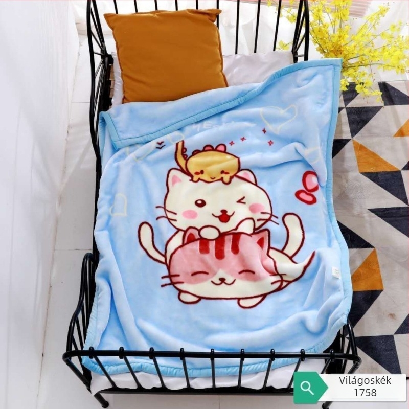 Bébi pléd flanel-poliészter anyagból, újszülötteknek, egész évben alkalmas, modern egyszerű stílus, Sheng bangrong márka