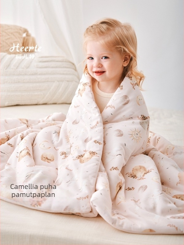 Pamut babatakaró quilt dobó pléd, Class A, 1–3 éves gyerekeknek, minták: állat, rajzfilmfigura, avatar, 2025 nyarán debütált