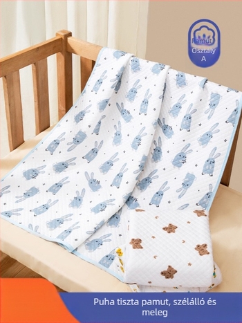 Újszülött swaddle kendő, 100% pamut, egész éves használatra, rajzos minta, A osztályú biztonság
