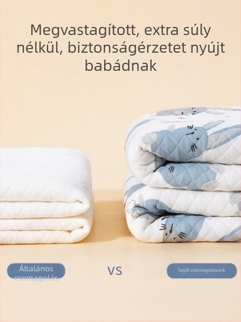 Újszülött swaddle kendő, 100% pamut, egész éves használatra, rajzos minta, A osztályú biztonság