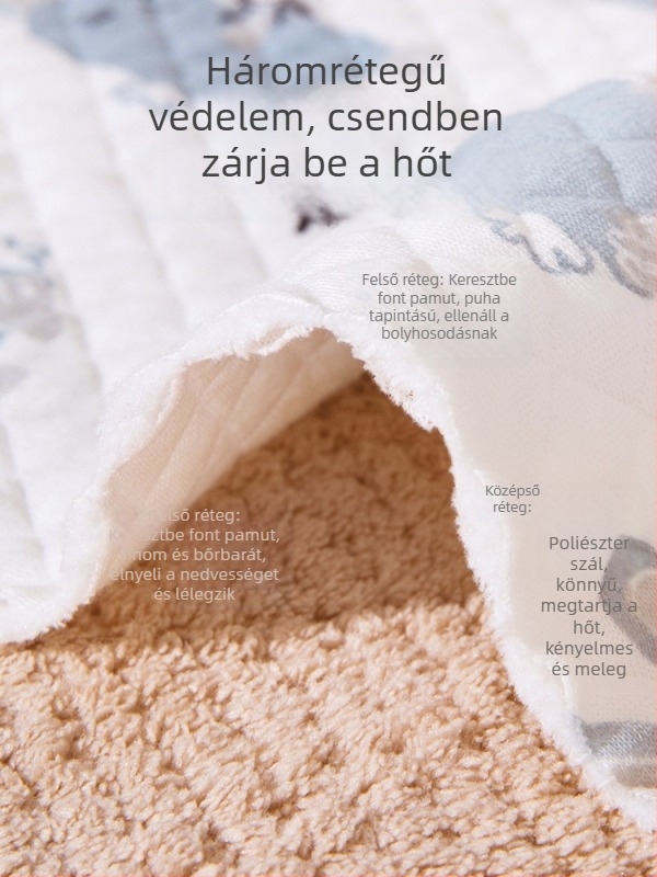Újszülött swaddle kendő, 100% pamut, egész éves használatra, rajzos minta, A osztályú biztonság