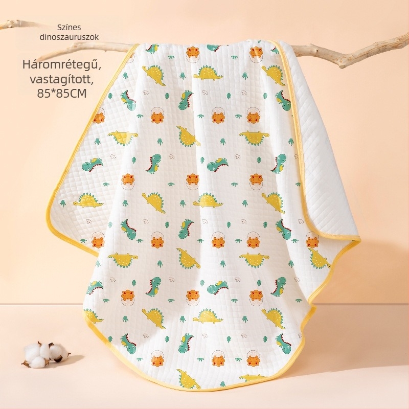 Újszülött swaddle kendő, 100% pamut, egész éves használatra, rajzos minta, A osztályú biztonság