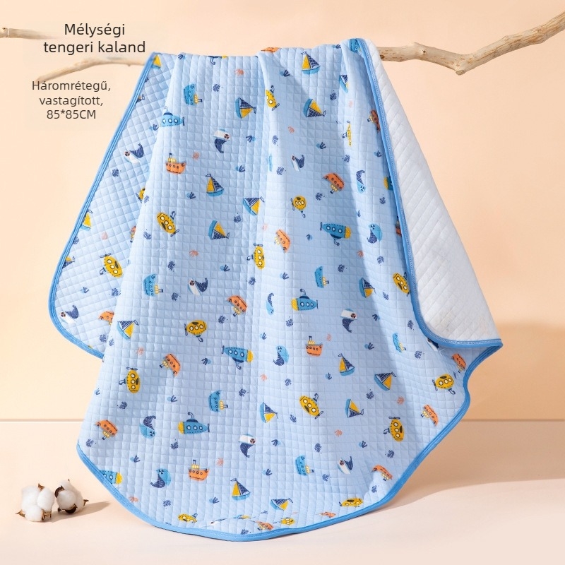 Újszülött swaddle kendő, 100% pamut, egész éves használatra, rajzos minta, A osztályú biztonság