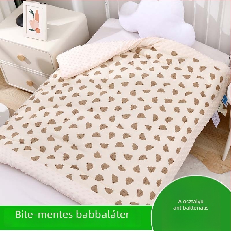 Újszülött téli takaró szójabab-pamut töltettel, géz anyagból, rajzfilms stílusú, 6 éves korig ajánlott