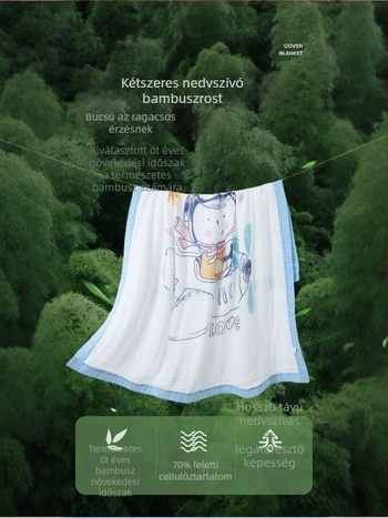 IDBABY bambusz rostú fürdőlepedő, egész éves használatra, 1–3 éves babák számára