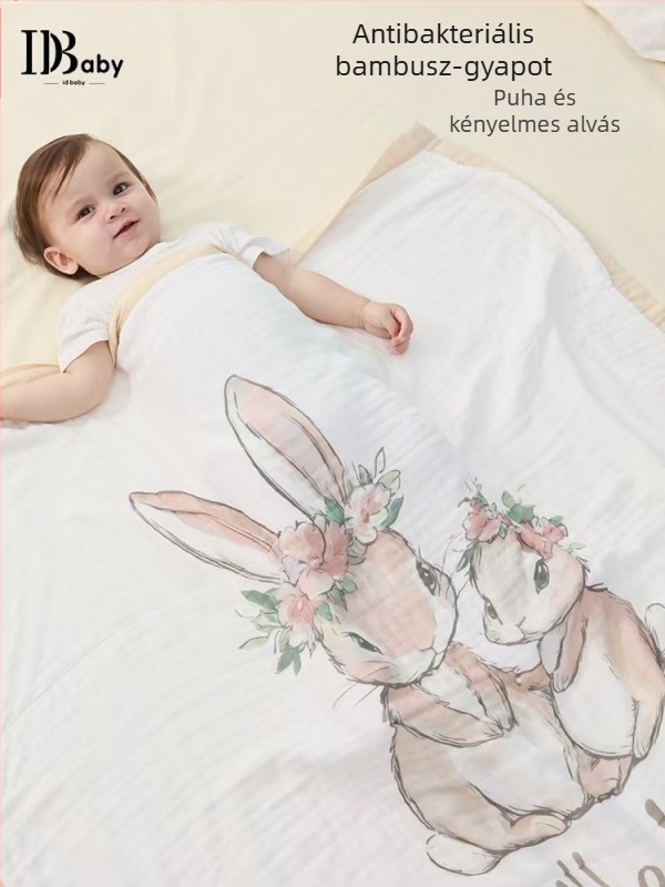 IDBABY bambusz rostú fürdőlepedő, egész éves használatra, 1–3 éves babák számára