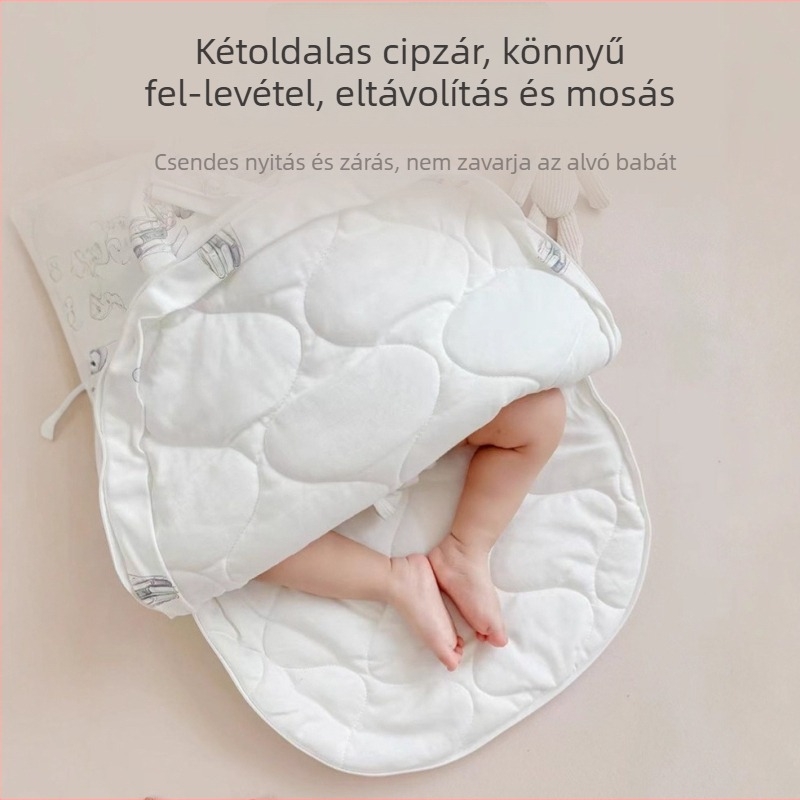 Újszülött pamut alvózsák – tiszta pamut anyag, ≤0,5 kg, tavasz–ősz