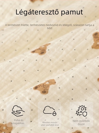 Újszülöttet ölelő takaró fonalból készült textilek, selyem-pamut töltet, rajzfilm mintázat, megfelelő újszülött számára