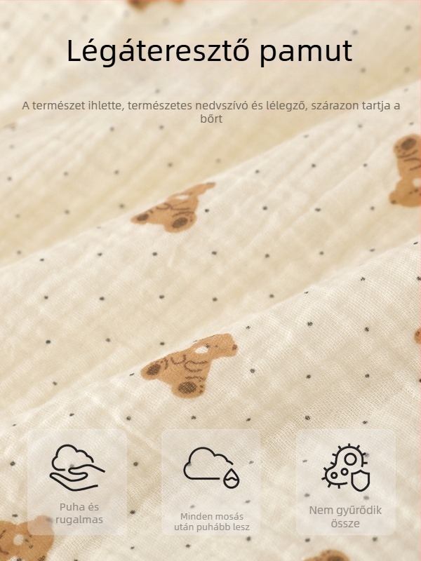 Újszülöttet ölelő takaró fonalból készült textilek, selyem-pamut töltet, rajzfilm mintázat, megfelelő újszülött számára