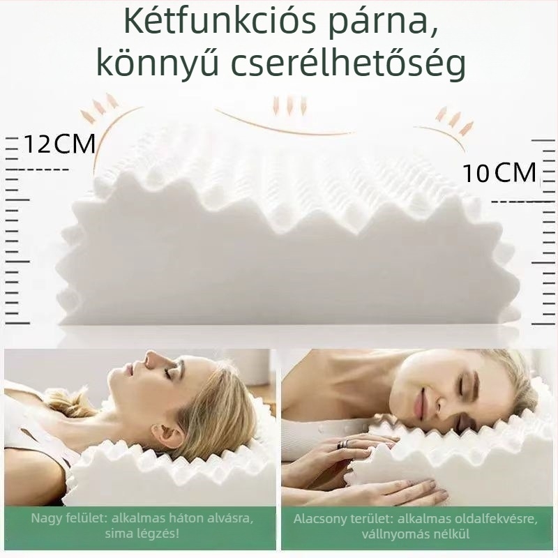 Természetes latex párna, téglalap alakú, súly 1,0–1,5 kg, testreszabható opciók, gyermekek és felnőttek számára