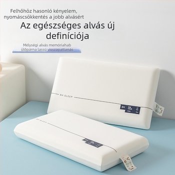 Memóriás habpárna - téglalap alakú, memóriás habmag, poliuretán töltet, poliészter huzat, 3D vágás, egyetlen réteg