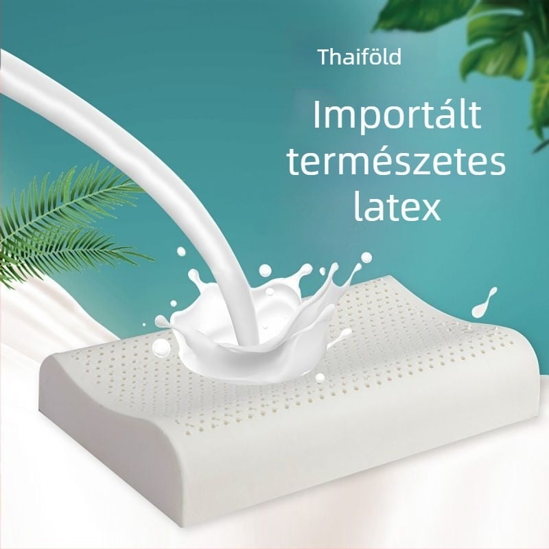 Természetes latexből készült nyakpárna, téglalap alakú nyakpárna, latex tartalom 80–90%, tömeg 1–2 jin, gyermekeknek és felnőtteknek