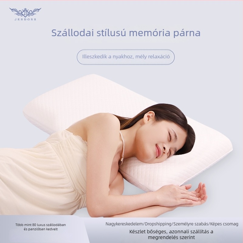 Memóriahabos párna, téglalap alakú, poliészter huzat, belső tej selyem bélés, súly 1.0-1.5 kg