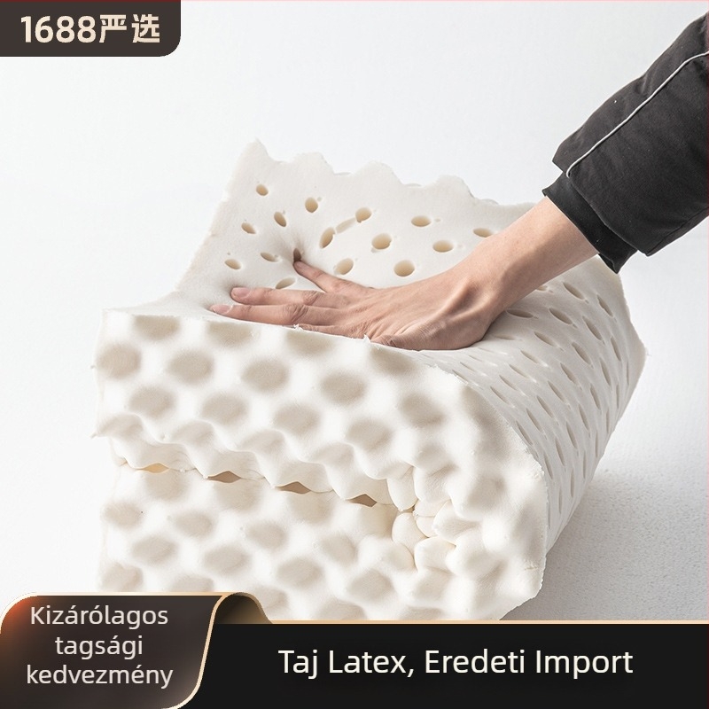 Felnőtt, téglalap alakú latex párna, 90%+ természetes latex, belső anyag: 100% pamut, testreszabható feldolgozás