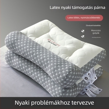 Ortopéd latex párna nyaki tractionhöz, téglalap alakú, tömeg 0,5–1,0 kg, latex tartalom ≤70%, huzat a szintetikus rostból