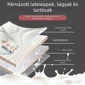 Ortopéd latex párna nyaki tractionhöz, téglalap alakú, tömeg 0,5–1,0 kg, latex tartalom ≤70%, huzat a szintetikus rostból