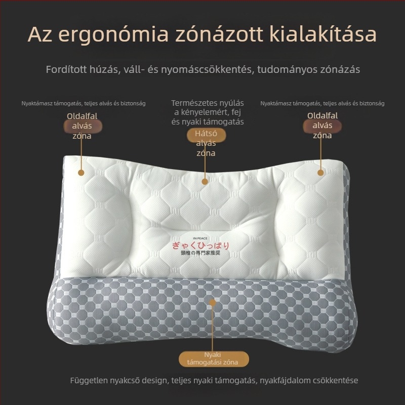Ortopéd latex párna nyaki tractionhöz, téglalap alakú, tömeg 0,5–1,0 kg, latex tartalom ≤70%, huzat a szintetikus rostból